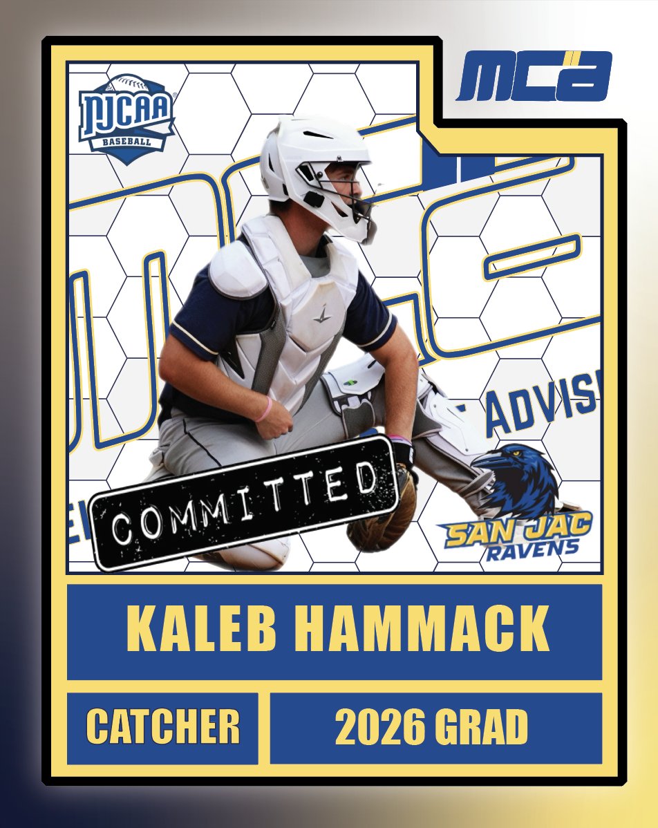 MelendezCollAdv's tweet photo. 🚨 COMMITMENT ALERT 🚨
Congratulations to Kaleb Hammack on his commitment to San Jacinto College!
One of the top catching programs in the country is getting a hard-working catcher with leadership, toughness, and a relentless work ethic behind the plate. Proud of you, Kaleb!
#MCABaseball #BeThe7Percent #Committed #SanJacBaseball #SanJacintoCollege #JUCOBaseball #CollegeBaseball #BaseballRecruiting #Catcher