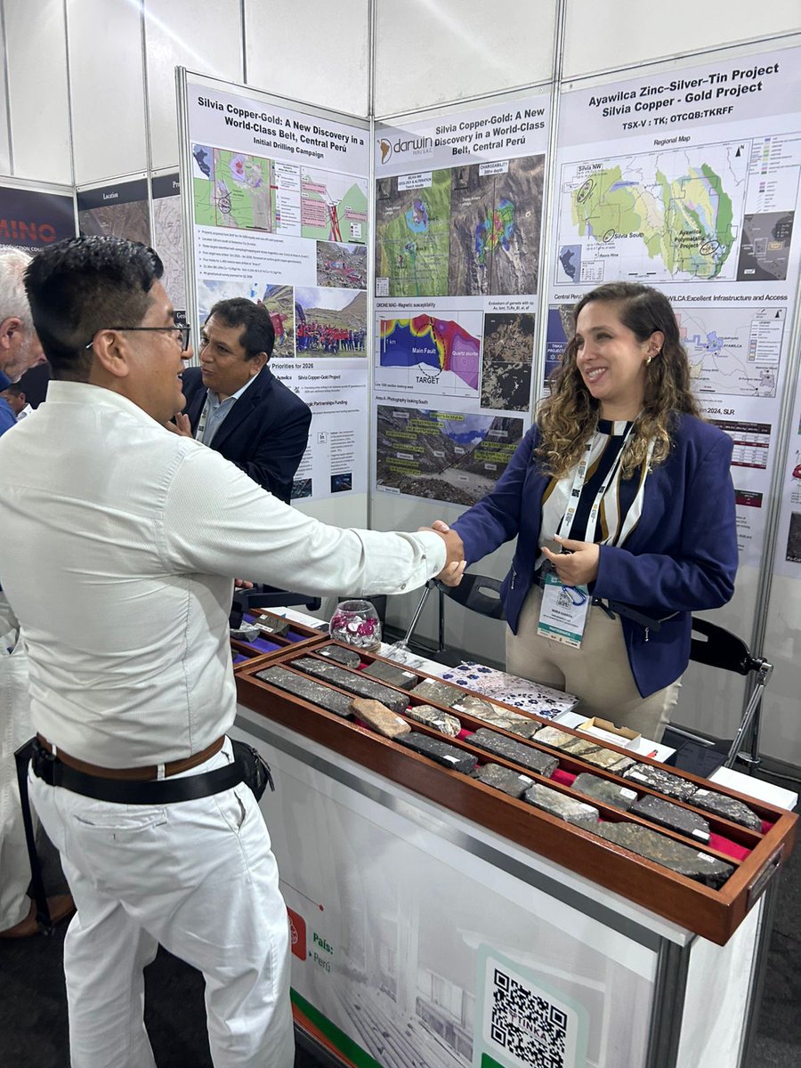 TinkaResources's tweet photo. 🔥ProExplo 2026 – Wrapped!🔥

What an amazing few days at Latin America’s biggest mining event in Lima! 🇵🇪

Showcased Ayawilca Zinc-Silver-Tin and our hot new Silvia Copper-Gold discovery.  Big thanks to everyone who came by the booth! 

#ProExplo2026 #TinkaResources #PeruMining https://t.co/2TpVgpJDo7