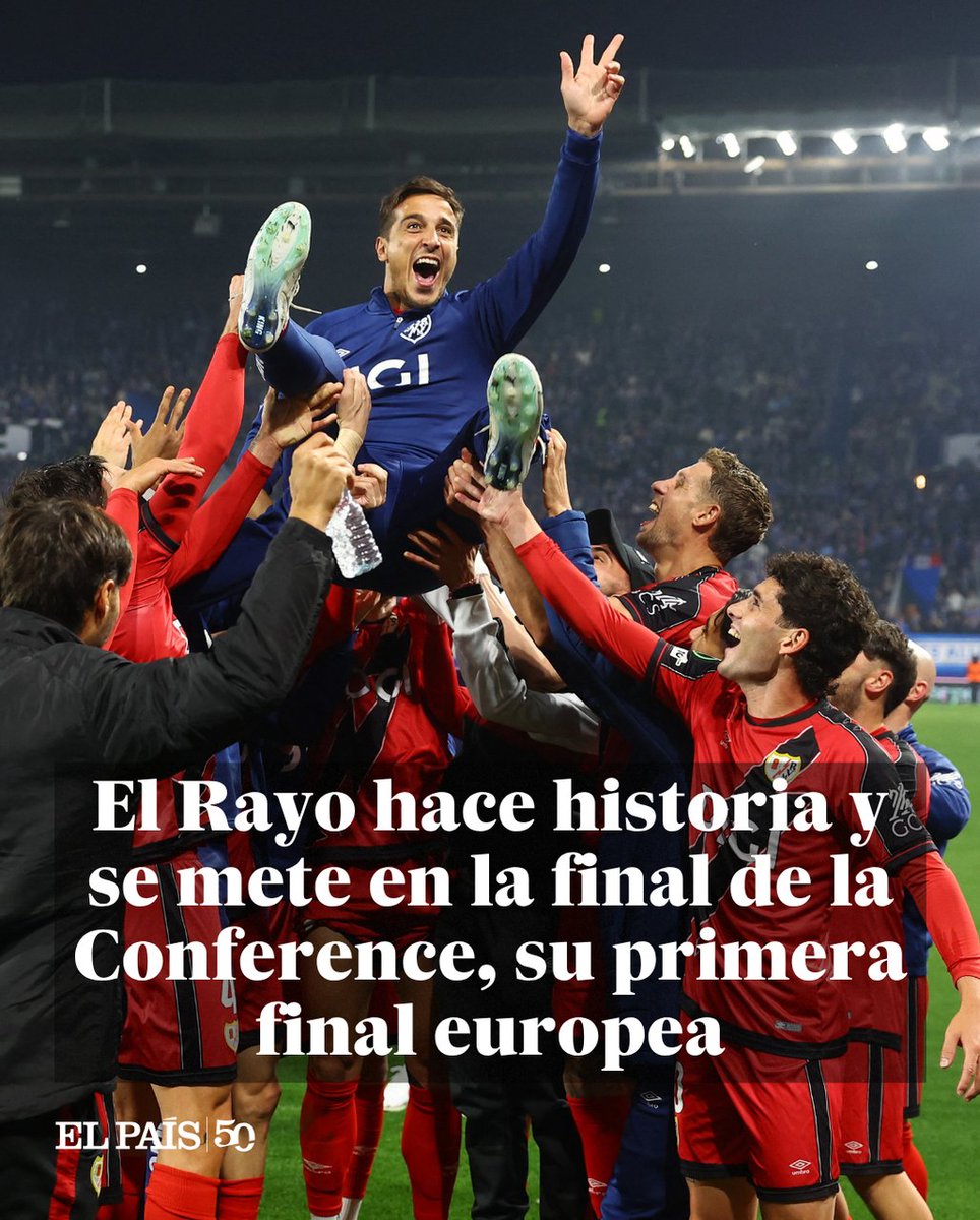 el_pais's tweet photo. El Rayo hace historia y se mete en la final de la Conference https://t.co/b2HI7fbwpn https://t.co/zqEIUCKWqu