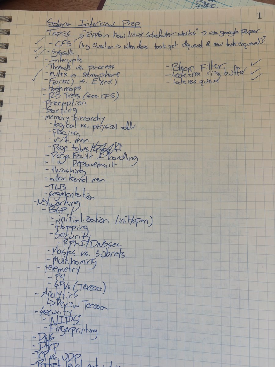 Just found my @solanalabs interview prep notes from 4 years ago lmao