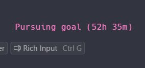 BradButner's tweet photo. 52 hours of Codex running and going. Using /goal is fun with a good prompt https://t.co/DHFe6J8jRu