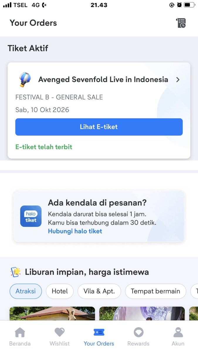 CFAL_KAFF's tweet photo. WTS/Jual rugi tiket A7x Avenged Sevenfold 9 Oktober festival B Gak jadi berangkat . Minat bisa DM. Bisa COD daerah Jogja. https://t.co/izYWkIAMRE