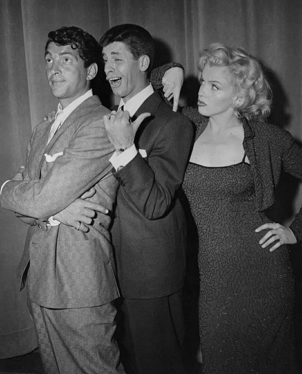 marilyn monroe with jerry lewis and dean martin, 1953