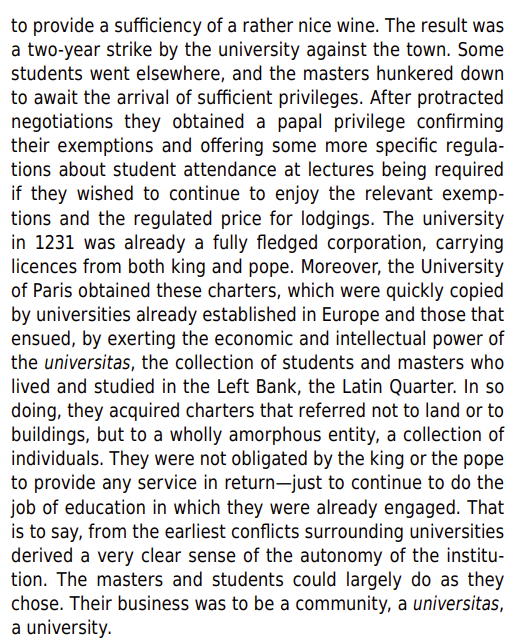 ColumbiaFact's tweet photo. @JeffreyLax They are basing this on a folk memory from when medieval universities *were* semi-sovereign bodies exempt from secular laws (Toswell 2017).

https://t.co/lKuY3z93k3 https://t.co/Y8Fldz0Sqp