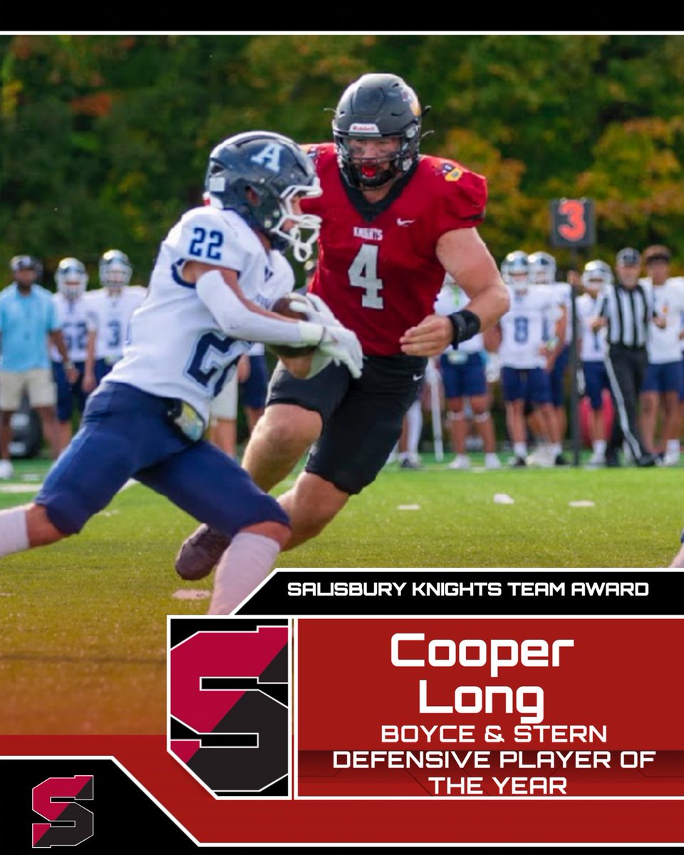 Coach_Phelps11's tweet photo. 2025 Team Awards Announced…
 
After earning All-Conference and All-New England honors, Cooper Long ‘26 can add Team Defensive Player Of The Year to his resume. Congratulations Cooper! @sarumathletics https://t.co/ws5WncXzs1