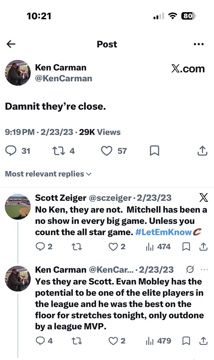 sczeiger's tweet photo. @SportsBoyTony Ask Ken about this from 2023. Are they still close @KenCarman https://t.co/o2fCOmiu0C