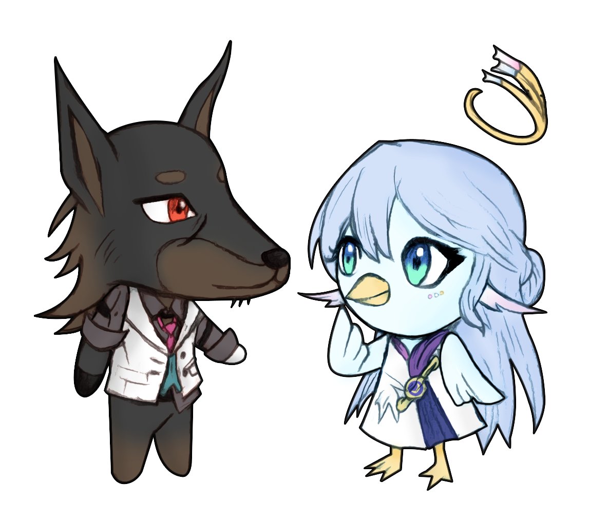 gallabin's tweet photo. I drew them if they were in Animal Crossing! #gallagherhsr #robinhsr #gallabin https://t.co/9KcJvlVLRH