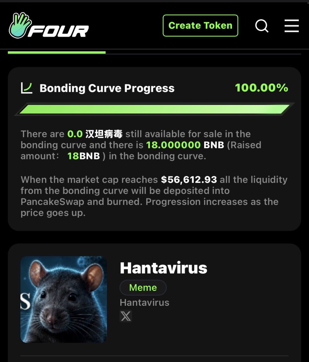 _______ii__x's tweet photo. @GeckoTerminal @a1lon9 Don’t miss out on $hanta on binance chain 

0xaeD6160b2fD8735DEe5A8A80A487F6F771404444:4meme https://t.co/JakQCPeU2h