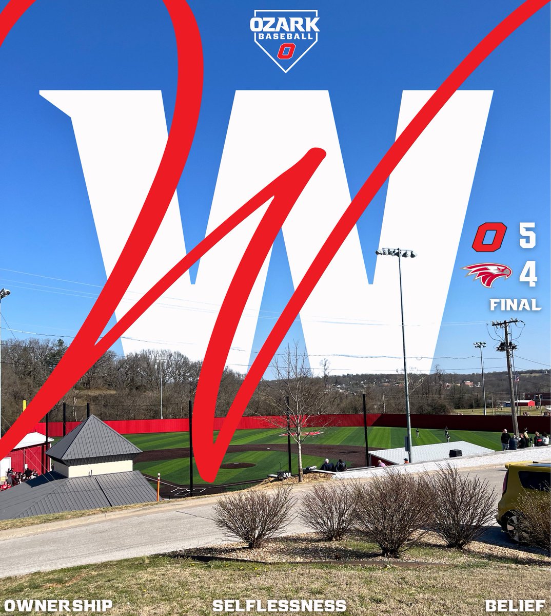 Ozark_Baseball's tweet photo. WALK-OFF WIN!
Final Score: Ozark 5 | Nixa 4

Stanley Brice: 1-3, HR, 3 RBI, 2 R, 1 BB
Trey Burton: 1-4, 2B, 1 RBI

Luke Baer: 6.2 IP, 4 H, 4 R, 2 ER, 4 BB, 2 K
Brody Julian: W, 0.1 IP, 0 H, 0 R, 0 ER, 0 BB, 1 K

Ozark reaches 20 wins on the season to improve to 20-9. https://t.co/UFTVXEXDDr