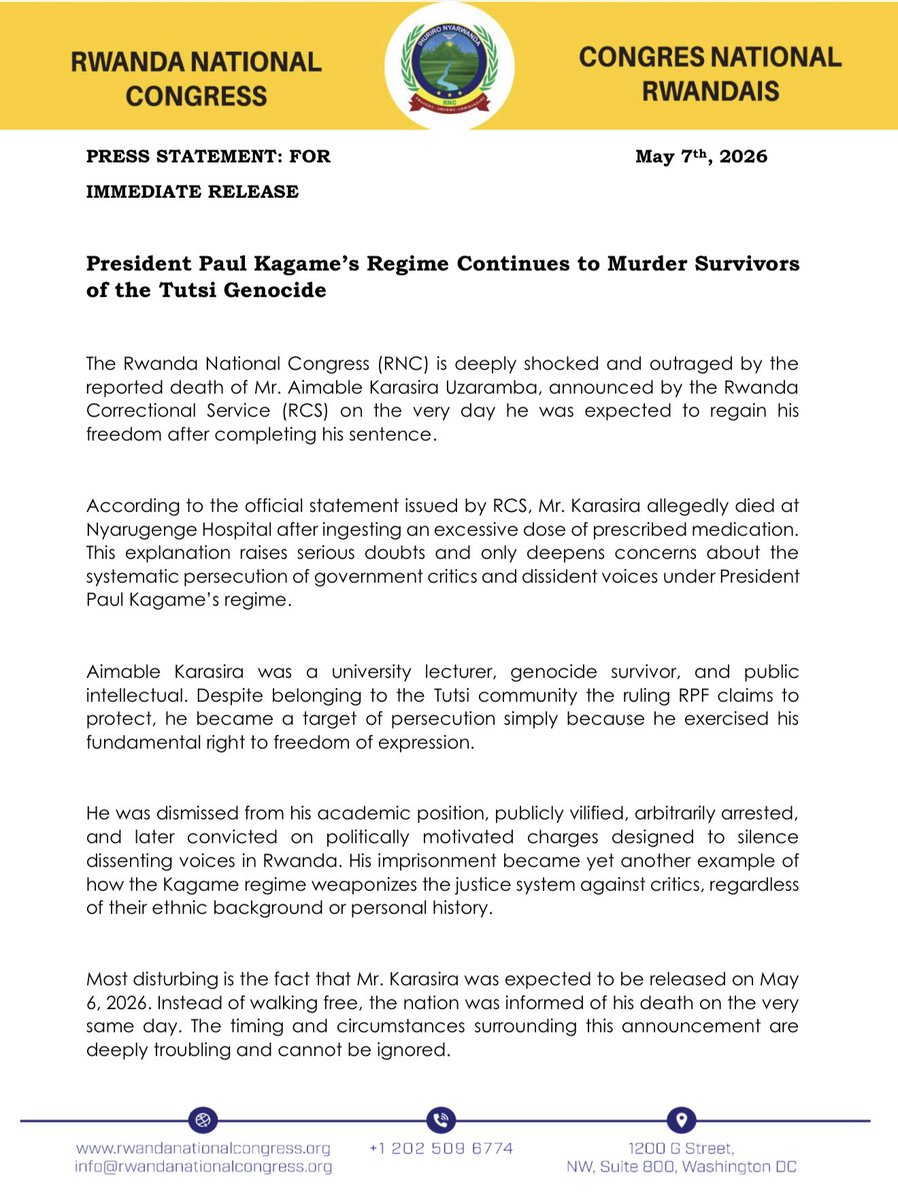 Rwanda National Congress™ tweet media