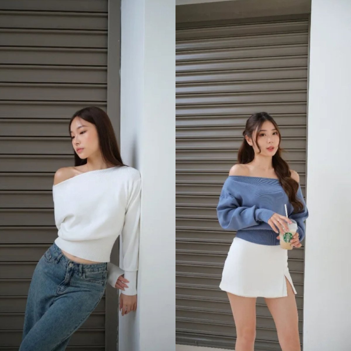 dyeomul's tweet photo. wts off shoulder top % cardi
kiri 100k, avail putih and blue, kanan 130k blue yah teman timun 🫶🏻🫶🏻🫶🏻 https://t.co/x4ZDGW3ao2