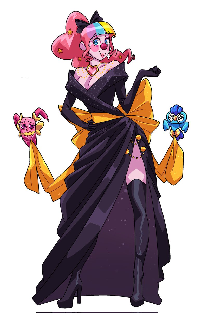 Thigsdoesart's tweet photo. Felt like drawing April in a fancy dress ✨️

#monstercon #monsterprom #fanartㅤㅤㅤㅤ https://t.co/VxEsSoPF9x