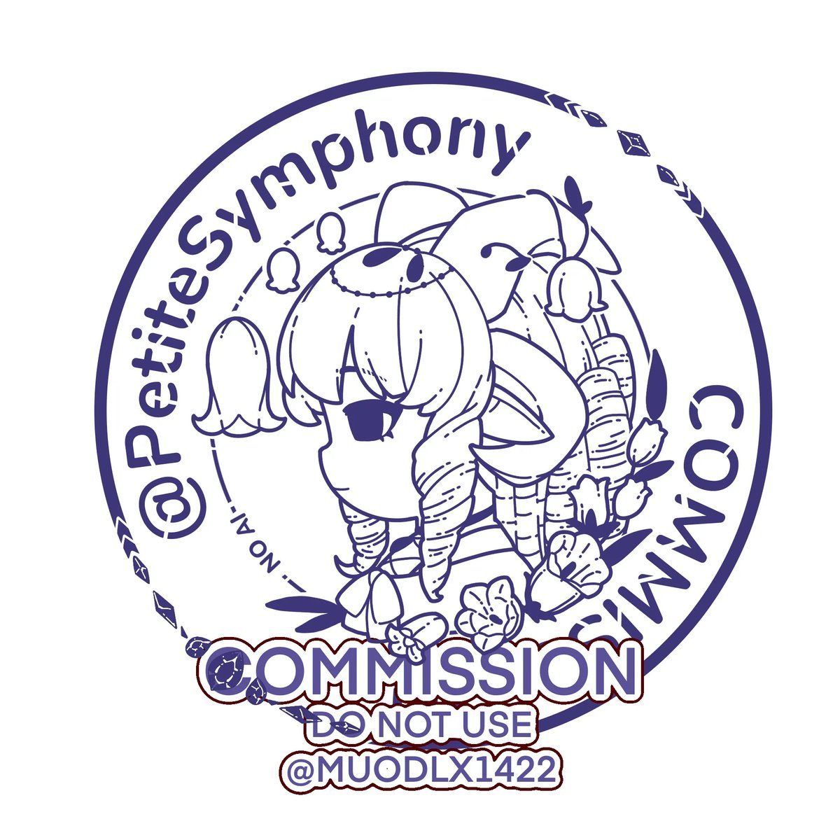 💜Flower chibi watermark/postmark💜 for @/petitesymphony Thank you for ...
