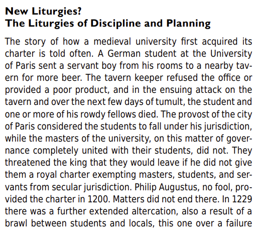 ColumbiaFact's tweet photo. @JeffreyLax They are basing this on a folk memory from when medieval universities *were* semi-sovereign bodies exempt from secular laws (Toswell 2017).

https://t.co/lKuY3z93k3 https://t.co/Y8Fldz0Sqp