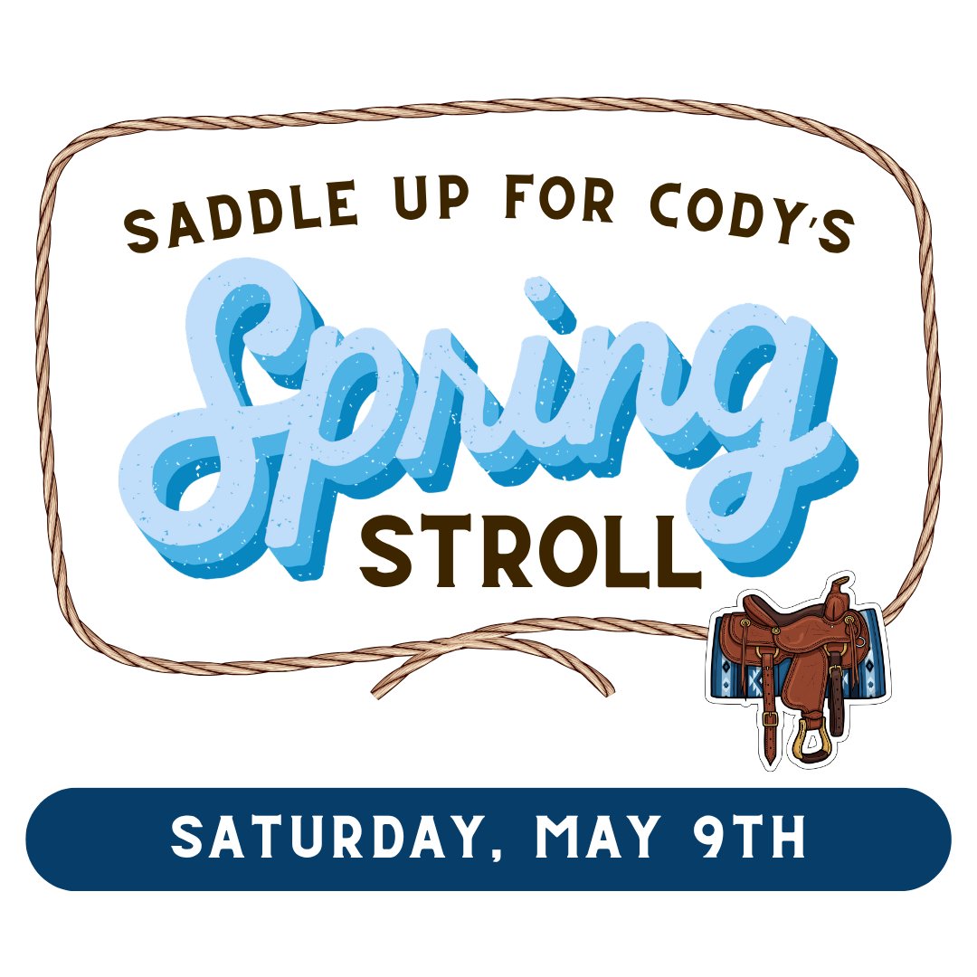 CodyChamber's tweet photo. See you this Saturday at Cody's Spring Stroll! 🐴🤠
Locals are especially invited to enjoy downtown before it gets too crowded for Summer!
#Wyoming #ShopLocal #CodyWY #CodyYellowstone #SmallBusiness #WildWest https://t.co/RjOE9JG1Ov