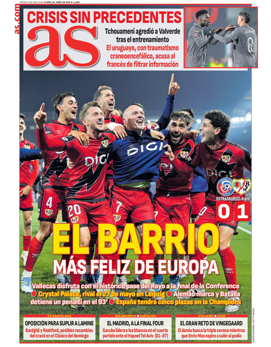 📰✨ ¡Esta es la #PortadAS del viernes, 8 de mayo!

😁 El barrio más feliz de Europa