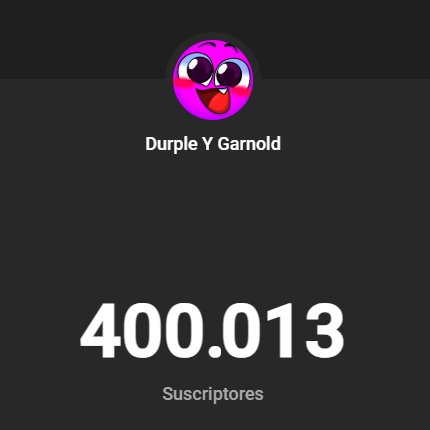 garnoldoyt's tweet photo. LEST GO 400K!! 🔥 @SoyDurple Quiero una Competencia Sana 😆 mentira, entre cabras no hay competencia! 🐐 https://t.co/BlGcynsypG
