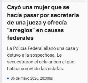 Y cómo se enteraba de las causas y datos de implicados de ese juzgado?
Digo xq me circundan 2 causas y en las 2 sucedieron situaciones similares, y en una inventaron una causa para lograr allanamiento e ir a robar

QUITAMANCHAS QUE MANCHA
<a href="/JMilei/">Javier Milei</a> <a href="/PatoBullrich/">Patricia Bullrich</a> <a href="/juanbmahiques/">Juan Bautista Mahiques</a>