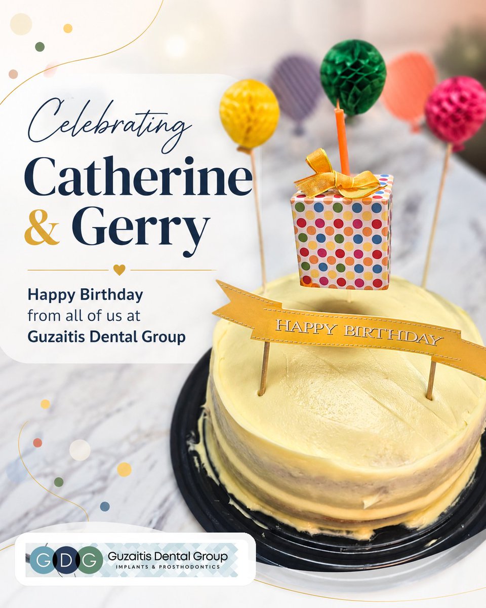 GuzaitisDG's tweet photo. We’re keeping the birthday celebrations going at Guzaitis Dental Group! 🎉

Please join us in wishing Catherine a very Happy Birthday and sending belated birthday wishes to Gerry. 

Help us celebrate them in the comments! 🎂

#HappyBirthday #GuzaitisDentalGroup #TeamGDG https://t.co/U6nuUxMbhZ