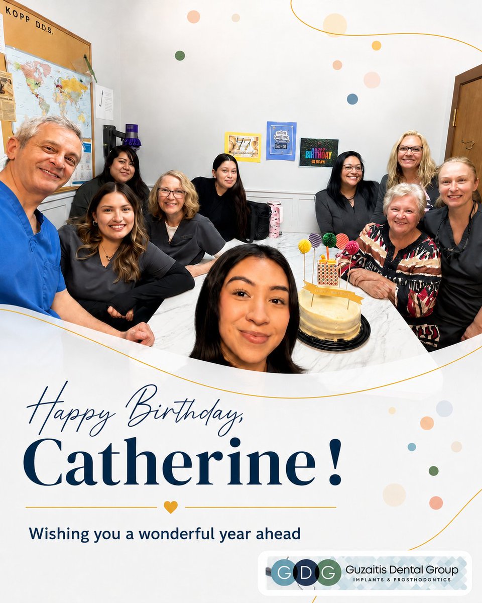 GuzaitisDG's tweet photo. We’re keeping the birthday celebrations going at Guzaitis Dental Group! 🎉

Please join us in wishing Catherine a very Happy Birthday and sending belated birthday wishes to Gerry. 

Help us celebrate them in the comments! 🎂

#HappyBirthday #GuzaitisDentalGroup #TeamGDG https://t.co/U6nuUxMbhZ