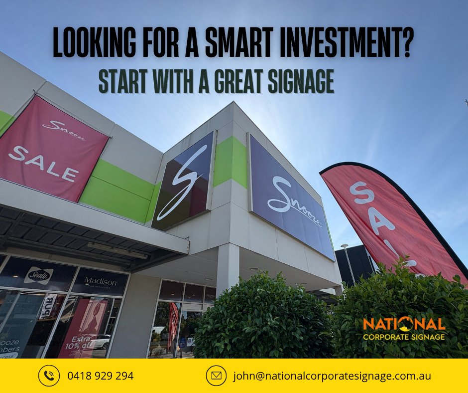 NcsSignage's tweet photo. Good signage isn’t an expense—it’s an investment.

https://t.co/fT6Vt3yhin
📞 0418 929294 - John Campbell
✉️ john@nationalcorporatesignage.com.au https://t.co/LJ5peFBUTL