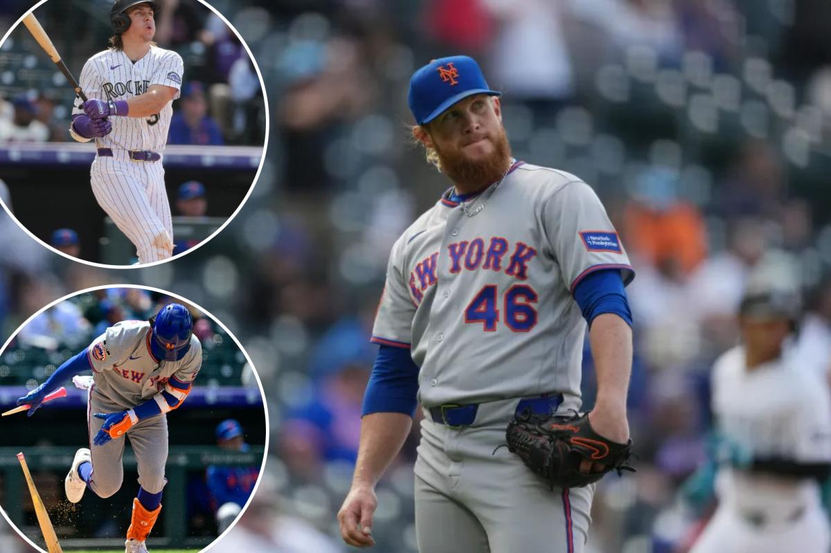 nypost's tweet image. Mets fumble away chance to sweep Rockies as Craig Kimbrel allows crushing grand slam trib.al/XfJHsiF