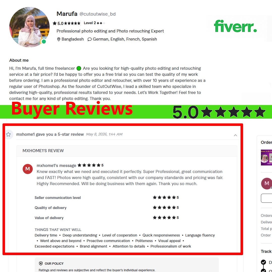 cutoutwise_bd's tweet photo. Thanks @fiverr  I finished another #furniturephotoediting project with 5* feedback and got a new one.

📌 Check My Client Reviews &amp; Place Your Order:

🎯 Fiverr: https://t.co/ifONQ2ULLF

#freelancer #successes #photoediting #removebackground #fiverr #ecommercephotography https://t.co/at5ZK91Dek