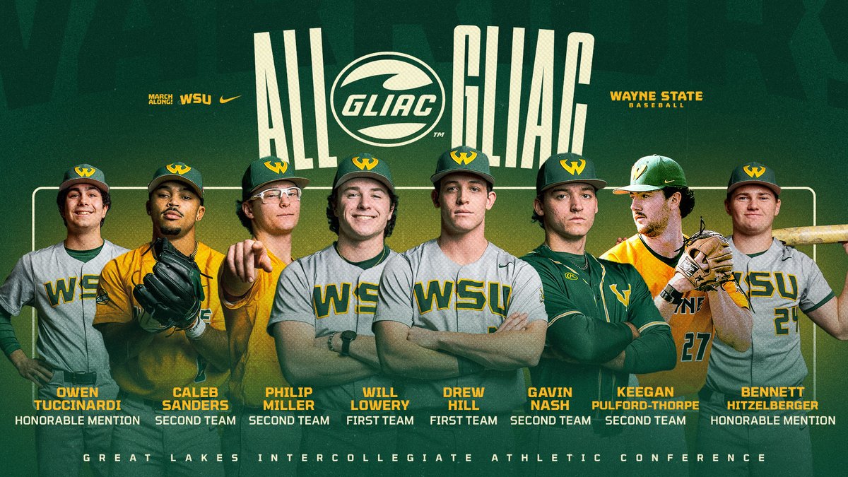 waynestwarriors's tweet photo. #WarriorBSB:  Wayne State Baseball Well Represented for GLIAC Postseason Honors

https://t.co/338X9kHyIE

#REPthe313 https://t.co/IgwvIeylh1
