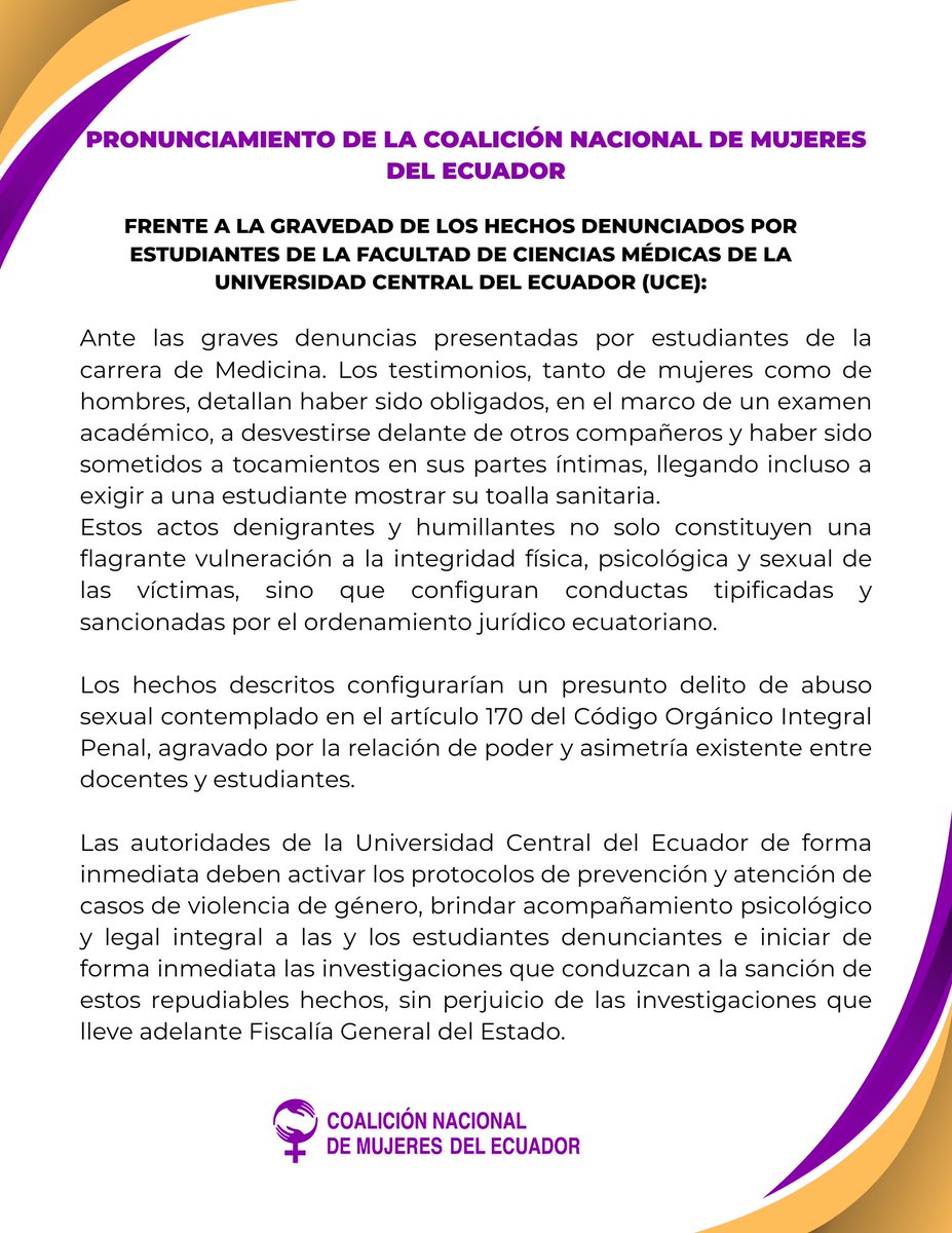 Coalición Nacional de Mujeres del Ecuador tweet media