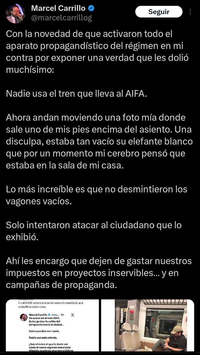 Me da gusto que el pueblo bueno y sabio ya sabe quién es #LordMarrano, solito se exhibió como un ser sin civilidad ni respeto por los bienes de la nación.
Representa fielmente cómo son en la #OposicionMoralmenteDerrotada: gente irrespetuosa y sin empatía, llena de odio y reniego.