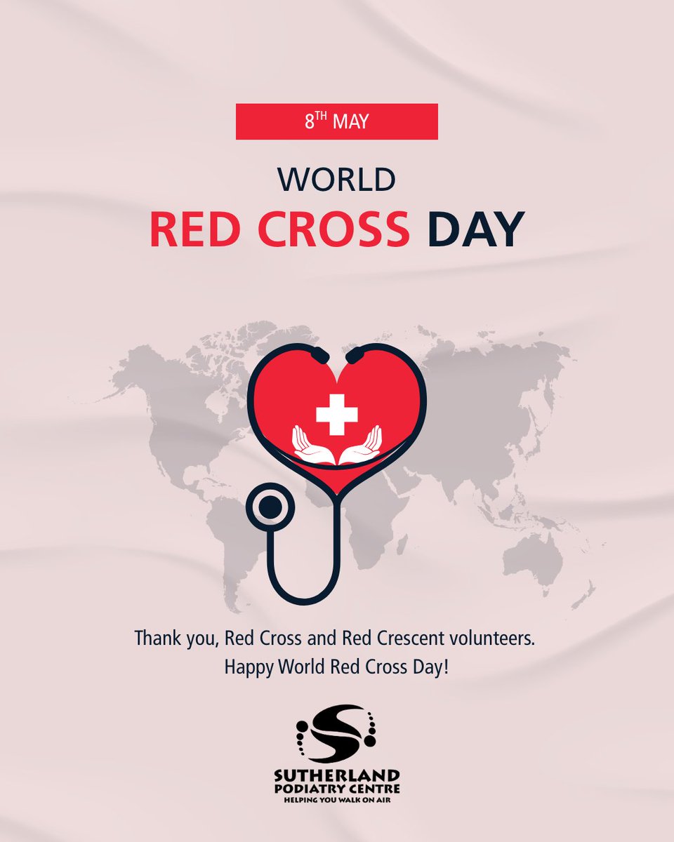 PodiatryInfo's tweet photo. Today is World Red Cross Day ❤️ Thank you to every volunteer, donor, and staff member making a difference in our communities. 🌏 https://t.co/UeXZuj5Ve6