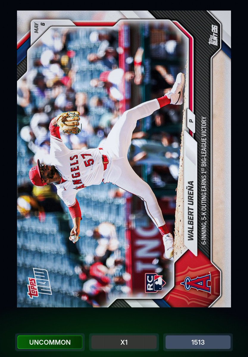 kayozoh17's tweet photo. ウレーニャメジャー初勝利Topps Now✨
#ToppsBunt https://t.co/Ad4xe0EQKO