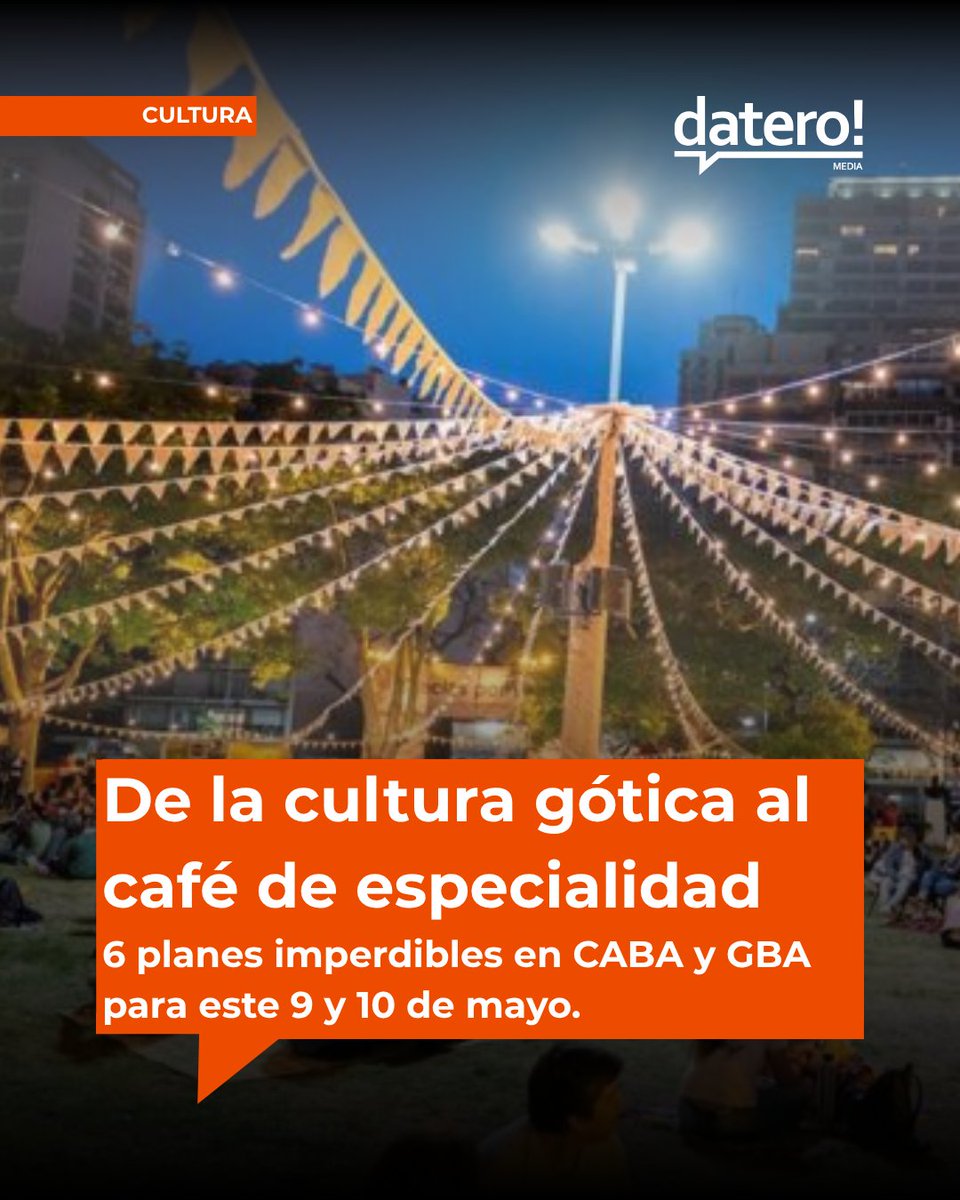 DateroMedia's tweet photo. 🎪 Este finde hay ferias para todos los gustos: café, gastronomía francesa, cultura geek, estética gótica y vibes cute en CABA y el Conurbano.

9 y 10 de mayo | Entrada libre

¿Cuál elegís? 👇

https://t.co/5wvadhqszE https://t.co/IHaJWMxi0u