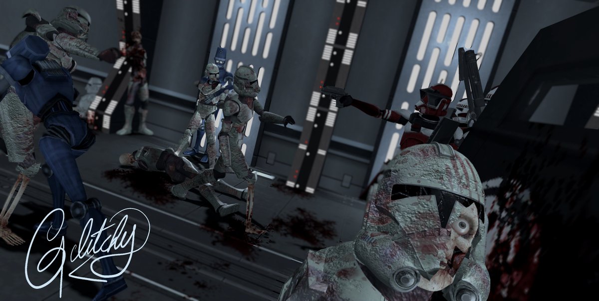 _Glitch_Out_'s tweet photo. #starwars #garrymods #garrymod #clonewars a #zombie outbreak happen on base!!! looks like fox and his shock troopers are on the job!!! https://t.co/6WvUiM8J4C