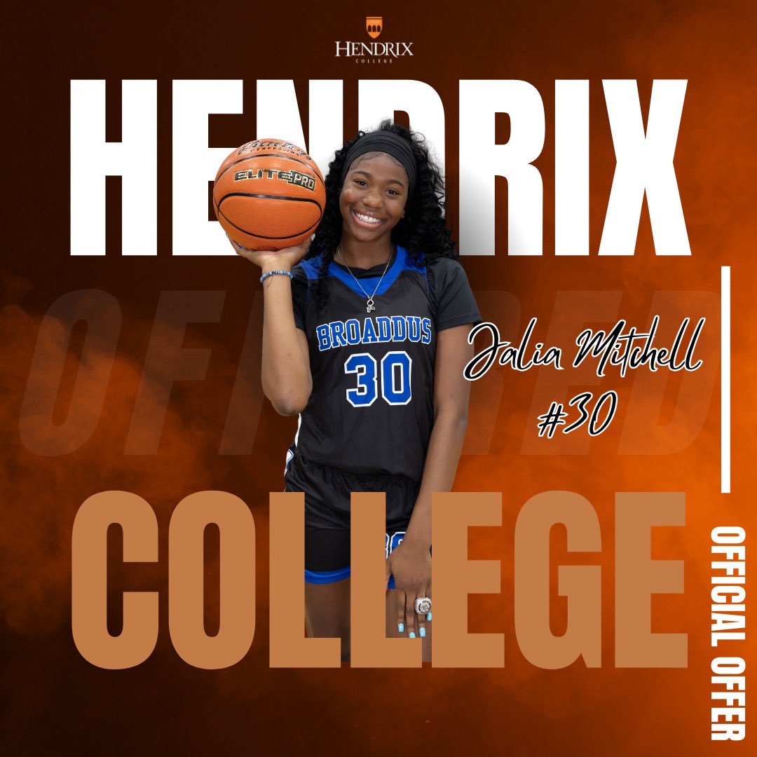 MitchellJalia's tweet photo. Extremely blessed to have a great conversation today with Coach Sullivan from Hendrix College and receive an official offer. I’m truly blessed and excited for this opportunity 🧡! @Platinumbball @HX_WBB https://t.co/Xttzfj1Iyb