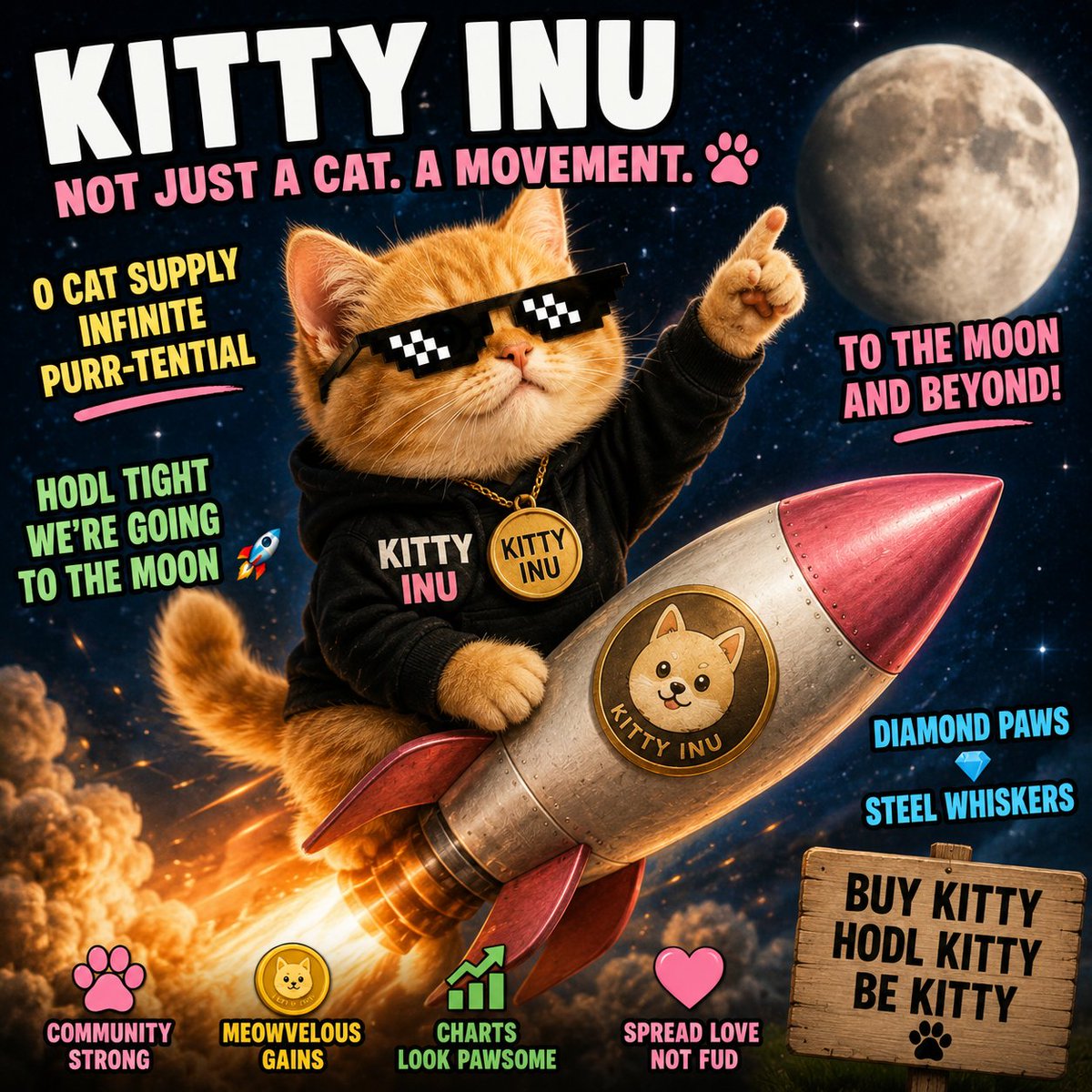 heelat12's tweet photo. @KittyBnbtoken Hope I am not late
This is my entry
@KittyBnbtoken not just a cat but a movement let fly to the moon
#kittyinu #bnb @KittyBnbtoken https://t.co/yenYdeVsYY