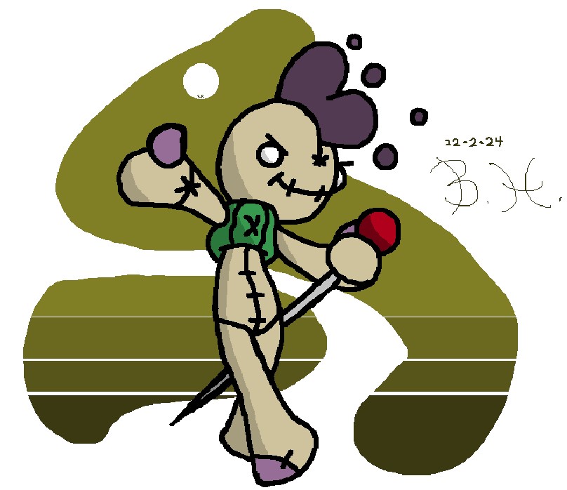 Bkenhopper's tweet photo. Little guy took the "green thumb" thing very seriously. Revised Baal's character for #canofworms. It's a smart fungus living in a doll as its host. It's plans unknown, it helps the group for fun. One left. Stay tuned
#baal #doll #fungus #ocart #bken #digitalart #CartoonArt #rpg https://t.co/y4VnfQ1BCI