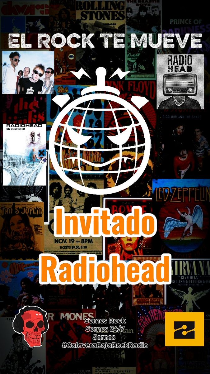 ANDRECORPIO's tweet photo. Radiohead llega a #ElRockTeMueve con sus éxitos, los esperamos 8 pm 🇨🇴 en #CalaveraRojaRockRadio
https://t.co/wpwiFe3RM5
@radiohead @CalaveraRoja_ https://t.co/rXUmoA9gWQ