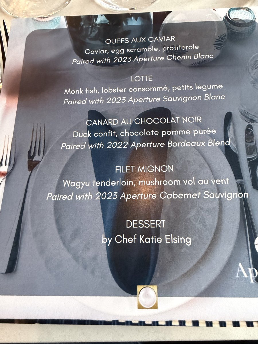 cyroof's tweet photo. Maison Margaux and Aperture wine dinner made for a fantastic birthday celebration from the Roof family!   The chef, restaurant, and winery all have a great story behind their success.  #Aperturewine https://t.co/XWrsABWsc2