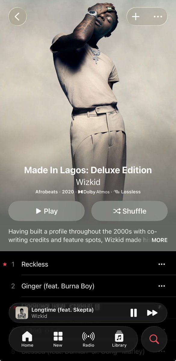 Wizkid cooked with Made in Lagos! A gem 💎