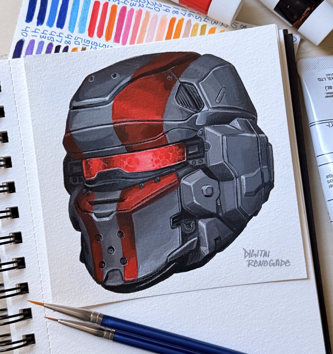 DigitaiRen's tweet photo. Got another commission here for plasma fool over on insta! ✨ I’m still alive ✨
#halo #halospotlight #painting #commission https://t.co/0HMzO0rW4J
