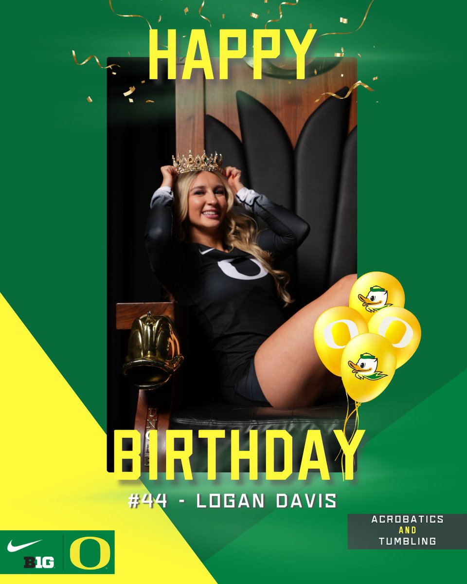 OregonAcroTumb's tweet photo. Celebrating #44 today — Happy birthday Logan! 🎉 

#GoDucks | #Power https://t.co/6Enx8Haz6g