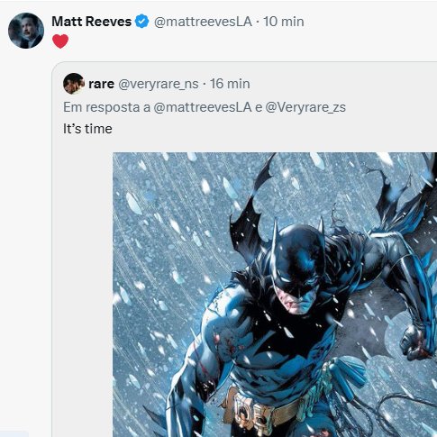UniversoDCnauta's tweet photo. VAMOS TER MAIS UM FILME DO BATMAN COM NEVE

QUE DELÍCIA

EU TE AMO MATT REEVES https://t.co/vorHikfhbF