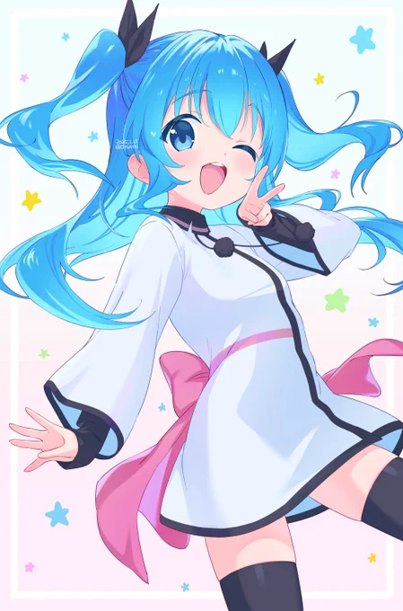 右手は下に伸ばし、左手は顔付近でピースを描きがちなじがてさんですおはようございます