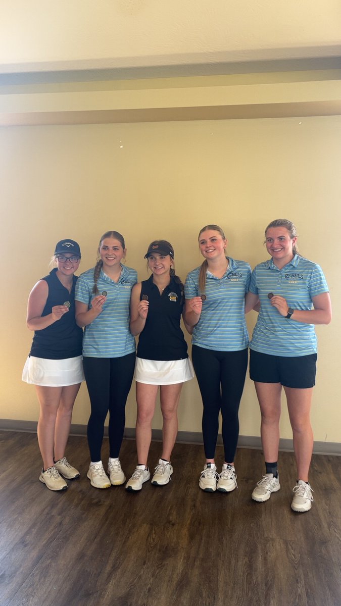 Girls played in the conference tournament today in LeMars and won with a score of 372. Brielle was medalist runner-up, Bristol was 4th and Hannah was 5th. 
Congratulations