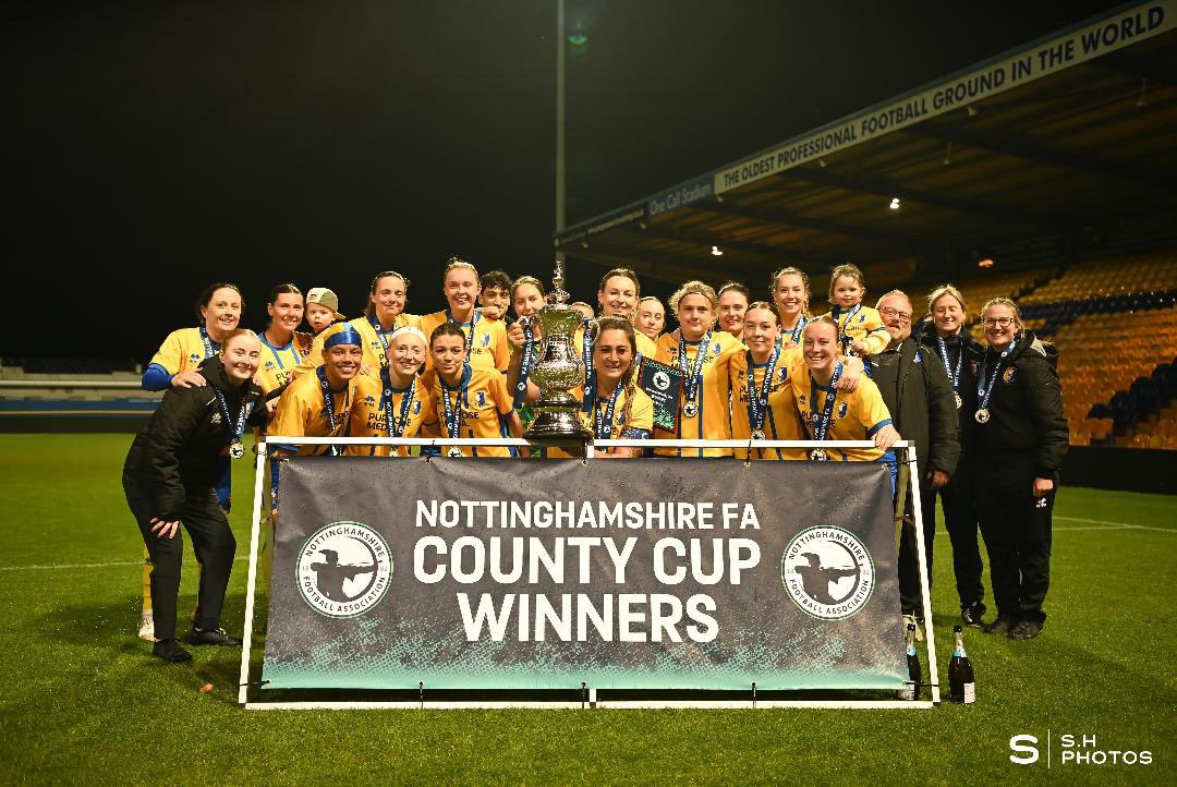 MonBowley's tweet photo. @MTFCLadies what a night couldn’t be more prouder of this team, done the double baby! 💛💙🏆💪🏼 https://t.co/nOaCcBhHkM