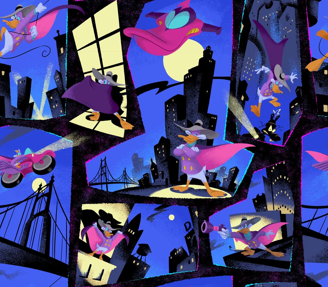 DTVANews's tweet photo. Closer look to the artwork for the "The Duck Knight" shirt by artist Alex Kirwan. ("Disney Television Animation: Parks Team", Warner Bros Animation "Looney Tunes Cartoons", The Day the Earth Blew Up: A Looney Tunes Movie")

https://t.co/mcE4tFhMjT

#DarkwingDuck https://t.co/PgyVRyloYL