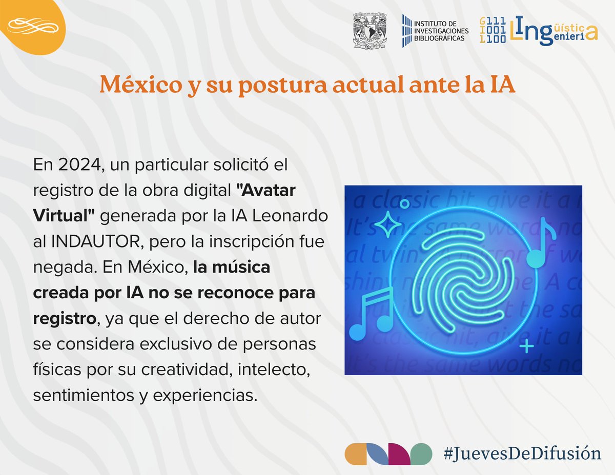GIL_UNAM's tweet photo. ¿Habías imaginado que en los próximos años los hits musicales estarían compuestos por IA? 🤖🎼
En este #JuevesDeDifusión te mostramos el panorama actual de la industria musical en contacto con estas tecnologías. 🎸💻

#InteligenciaArtificial #IA #Música #Ciencia #Tecnología https://t.co/DpAJIfSrBE