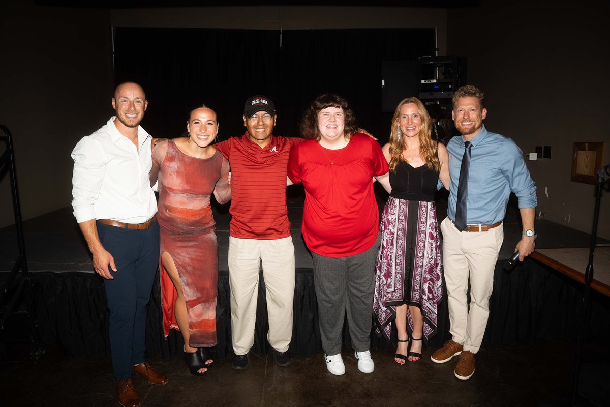BamaGymnastics's tweet photo. Our next 2026 End of Year Banquet award is the David Dutton Memorial Award, given to a member of the program who goes above and beyond for the team. 

🏆 Brielle Liverman, Ben Smith

@yea_ala | #RollTide https://t.co/XfFU5nR2KU