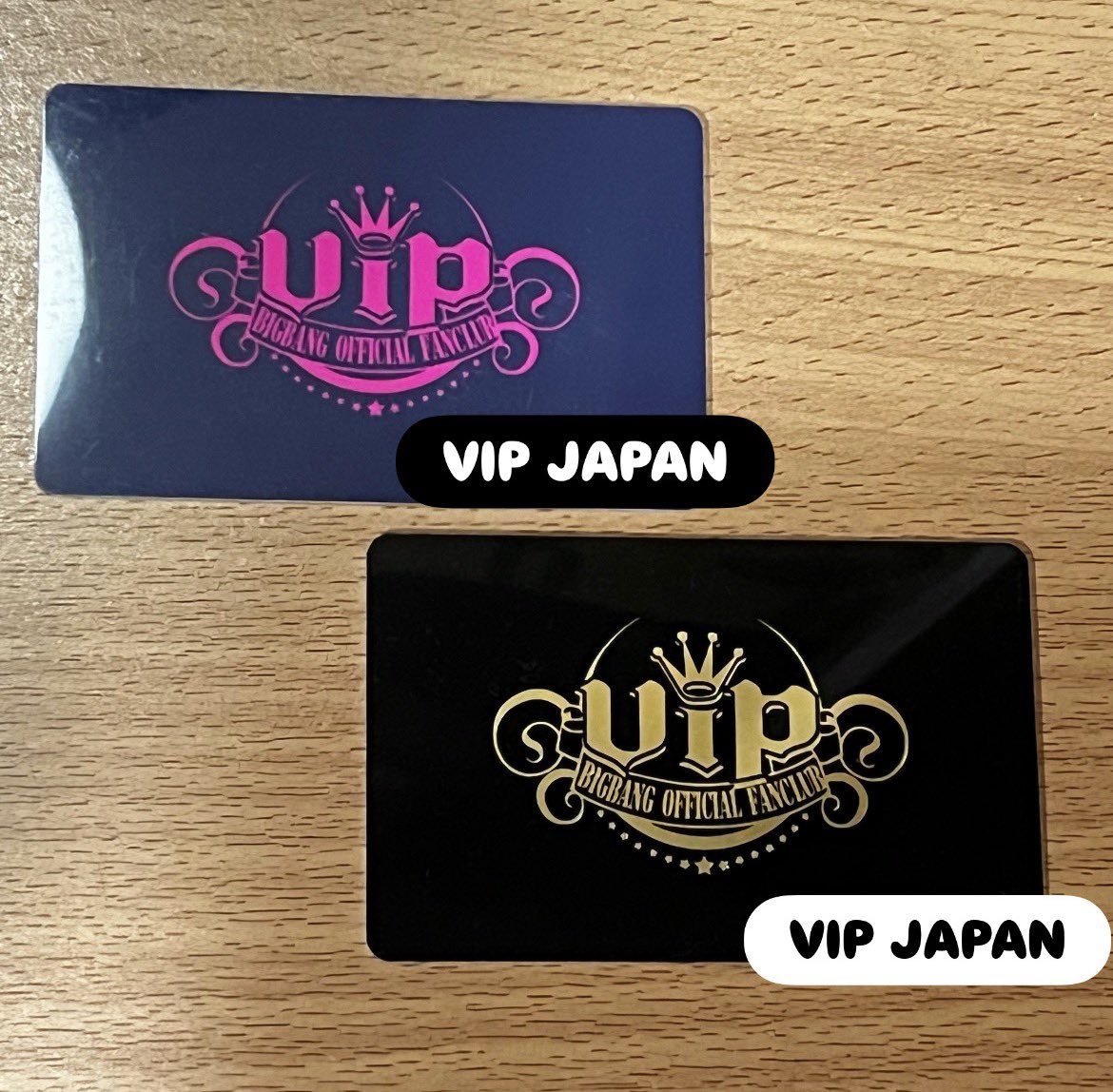BIGBANG GLOBAL OFFICIAL FANCLUB VIP JAPAN Black membership card